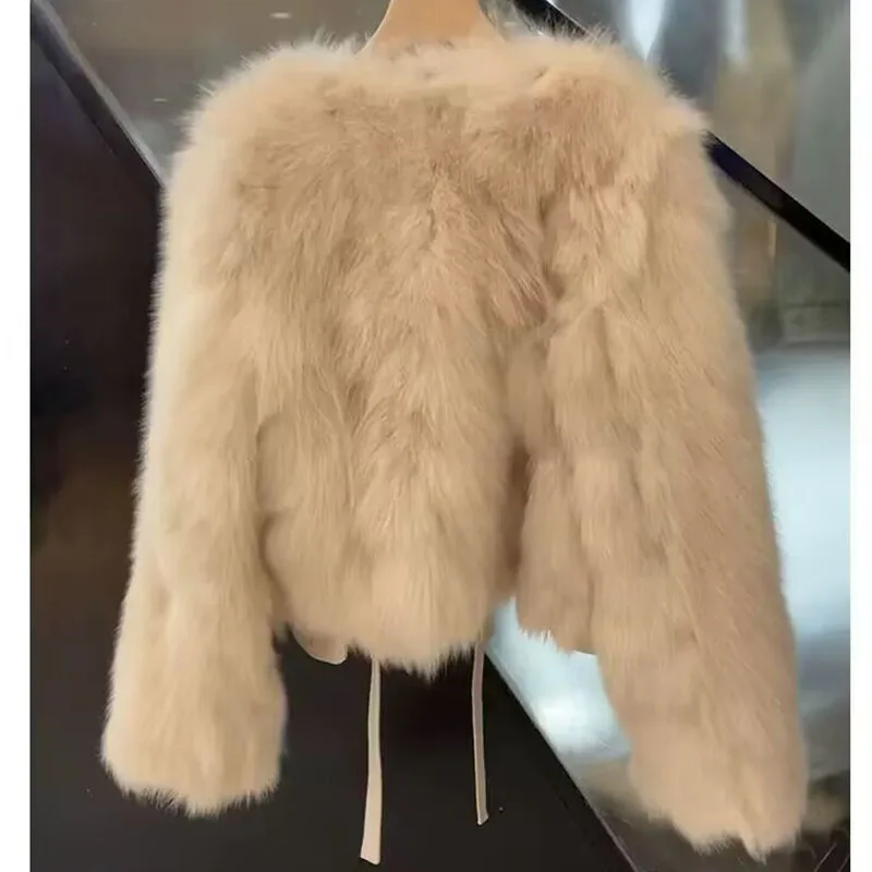 Autumn Winter New Fur Coat Fashion Age Reduction Female Overcoat Faux Fox Fur Women Jacket Double-faced Fur Hairy Ladies Outwear