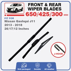 For Nissan Qashqai J11 2013 - 2018 Front Rear Windshield Wiper Blades 26