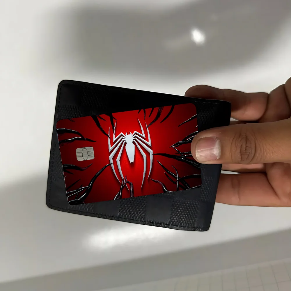 S-spiderman-N أنيمي الكرتون الدب الجلد ملصق فيلم الشريط الحال بالنسبة لبطاقة الخصم الائتمانية الكبيرة الجانب الأمامي