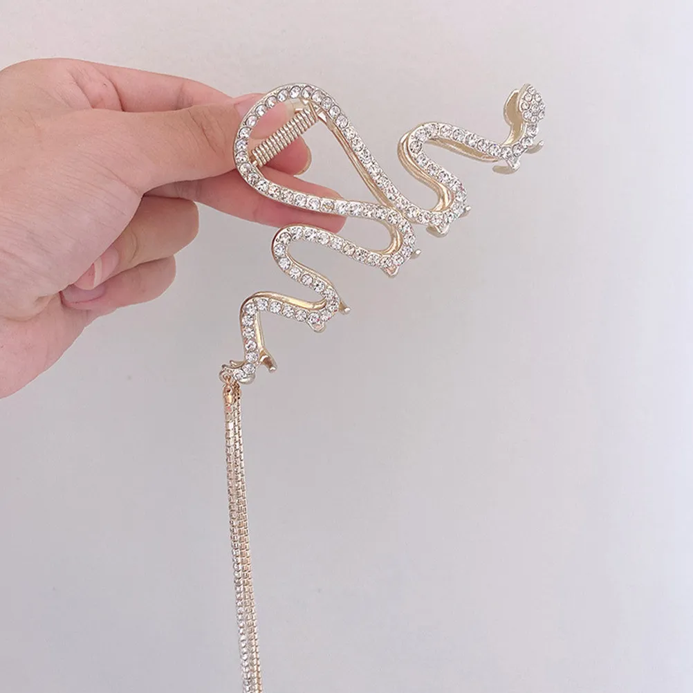 

2 Pcs Claw Clip Tassel Hair Trendy Clips for Thick Metal Women Accessories Claws Barrette