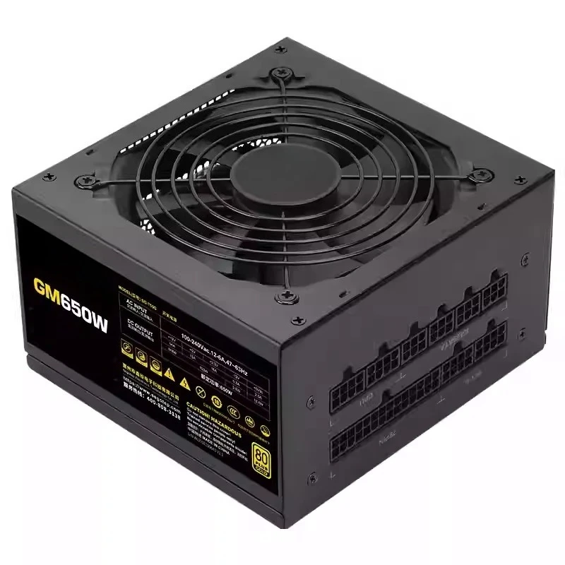 

GM650W Series Rated 650W, 750W, 850W Fully Modular Desktop Computer Gold Gaming Power Supply