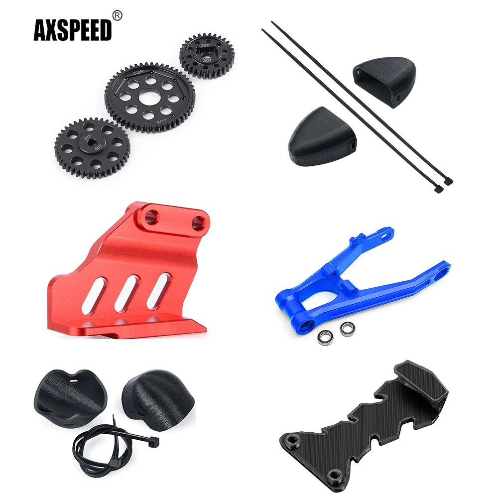 AXSPEED Rear fender protector/Chain Guards Protector/32P 30T 40T 50T Gear/Boot Protection Cover for 1/4 RC Motorcycle PROMOTO-MX