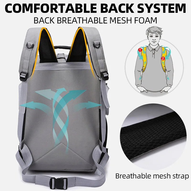 Zaino da viaggio Arrampicata all'aperto Escursionismo Campeggio Borsa da pendolarismo Grande laptop Zaino universitario Viaggio d'affari Bagagli Zaino
