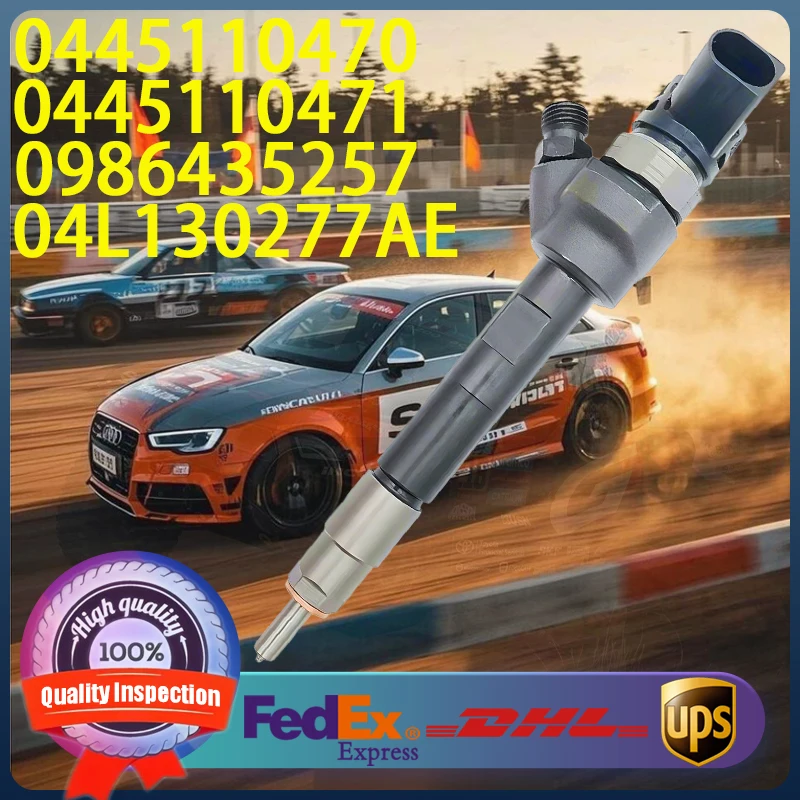 

0445110470 0445110471 0986435257 04L130277AE Common Rail Injector For Audi A3 Seat Leon Skoda Kodiaq VW Passat 2.0 Engine