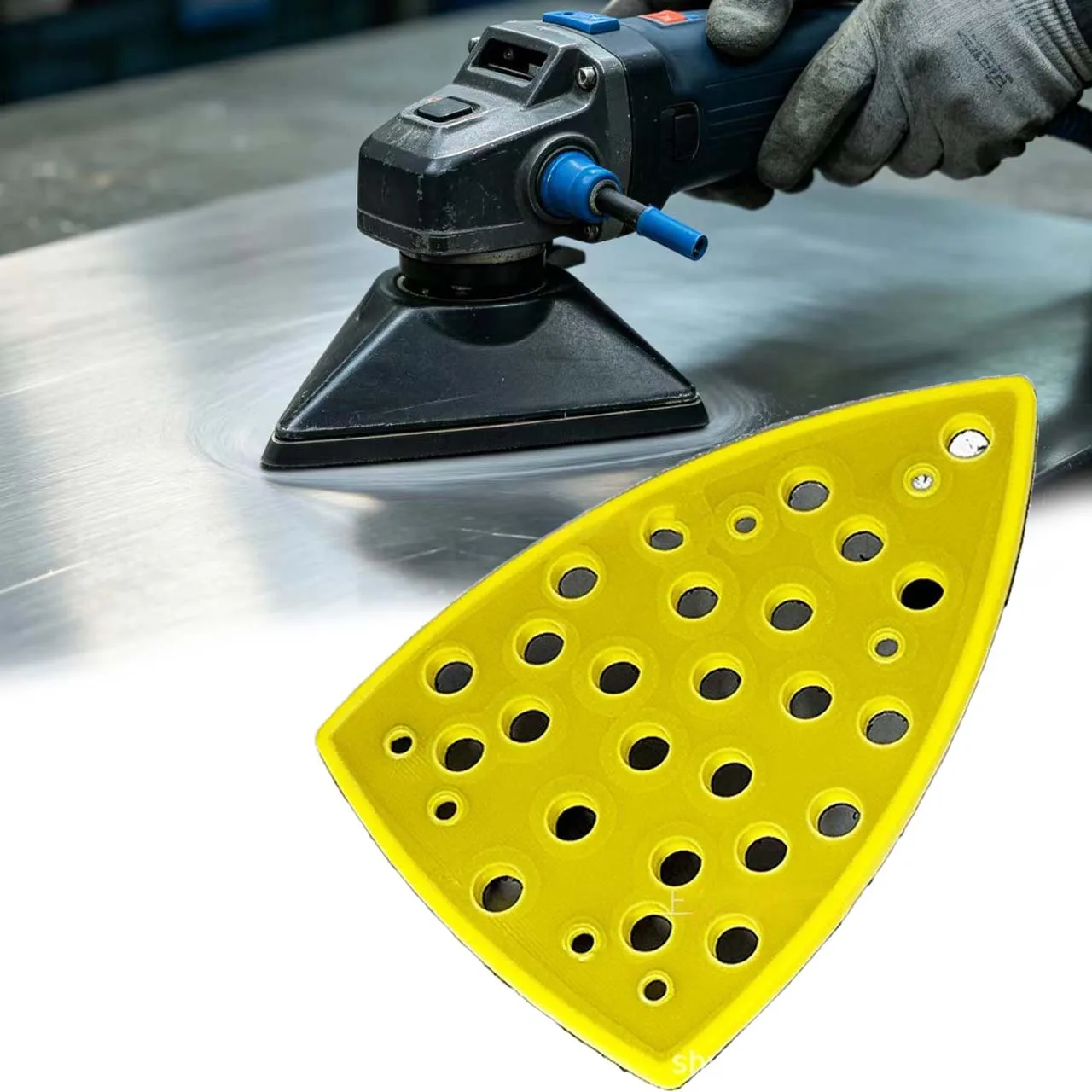 98x148mm Polishing Pad PU Foam Grinding Sanding Disc 32 Holes Polishing Pad For Pneumatic Tools Corner Grinding