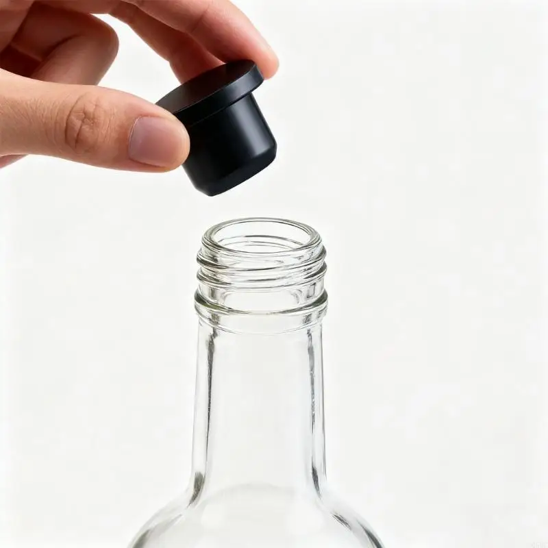 50 Pack Silicone Bottle Plugs 5 Size Materials Airtight Sealing Cap for Various Container Necks Q5WC