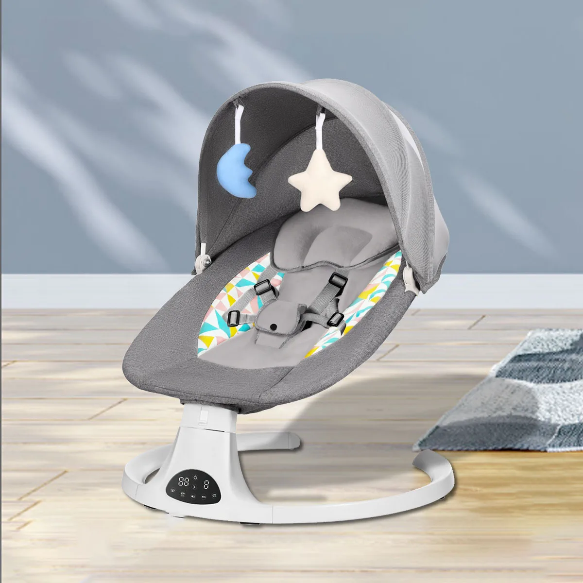 Baby Electric Rocking Chair Electric Sleeping Basket Baby Electric Bassinet Smart Rocking Chair for Children Electric Baby Swing