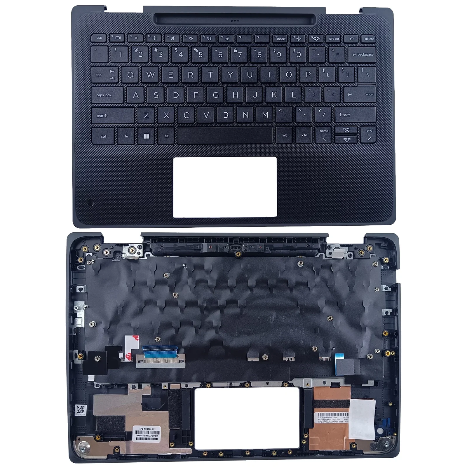 

N13133-001 For HP Probook X360 Fortis 11 G10 Chromebook Laptop Top Case Upper Palmrest Case C Cover w/ Keyboard