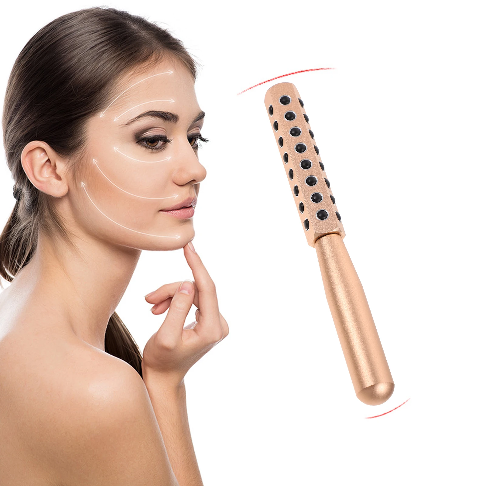 

Facial Massaging Stick Germanite Beauty Rod Massage Tool Practical Manual Slimming Device Skin Care Rolling Therapy