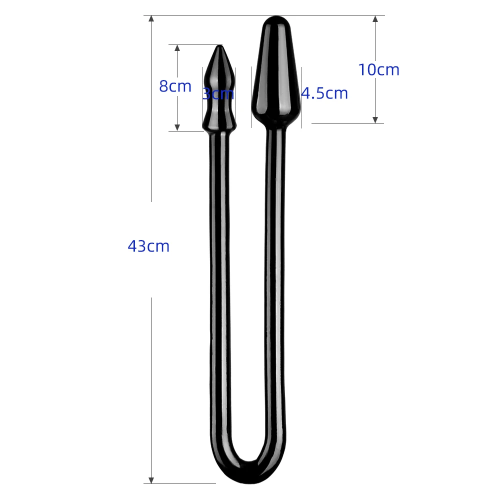 90cm Super Long Dual Head Anal Plug Soft Clear Luminous Dildo Prostate Massager Anus Masturbators Dilator Sex Toys for Men Women