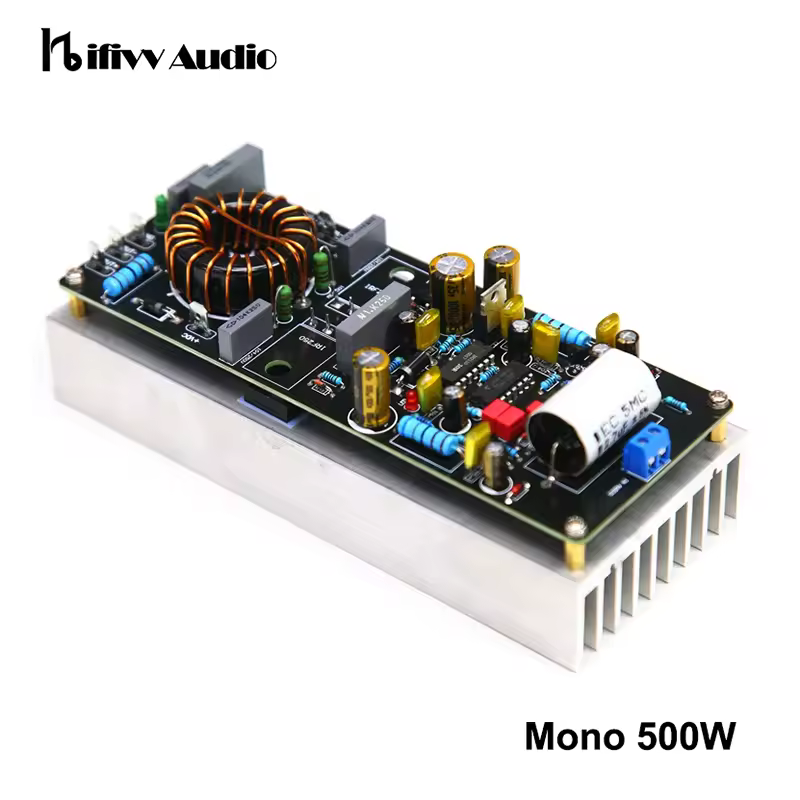 Amplificateur de puissance audio numérique Hifi Mono Classe D, carte finie, canal mono haut de gamme, technologie d'ampli, amplificateurs de haut-parleurs domestiques, 500W