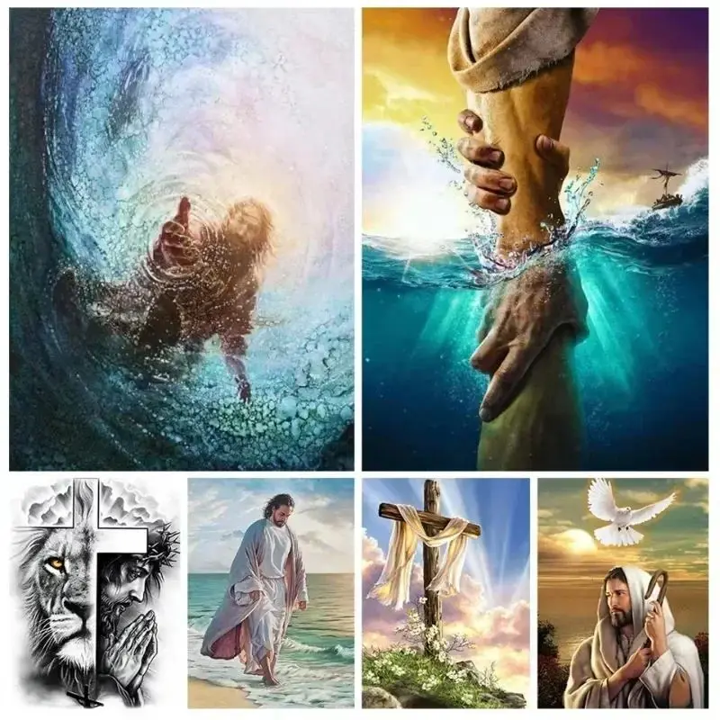 

Jesus Diamond Painting Religion Full Diamond Mosaic 5D DIY Kit Cross Stitch Rhinestone Art Embroidery Picture Handmade Gift
