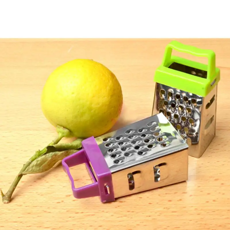 Stainless Steel 4 Sided Blades Household Box Grater Container Multipurpose Vegetables Cutter Kitchen Tools Manual Cheese Slicer