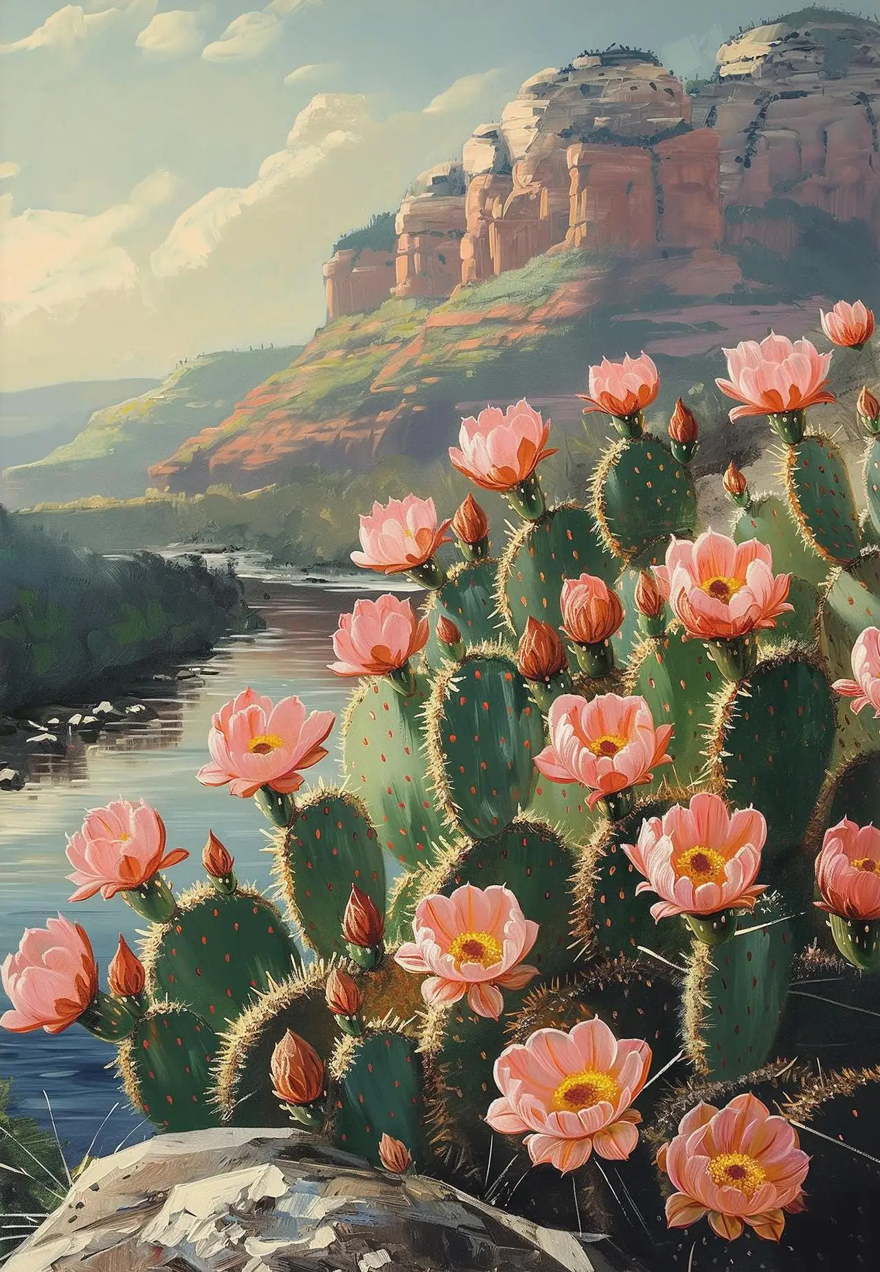 لوحة زيتية رقمية يمكنك صنعها بنفسك منظر طبيعي طبيعي زهور برية جزيرة جبل ثلجية ديكور منزلي لوحة يدوية حسب عدد الحرف اليدوية