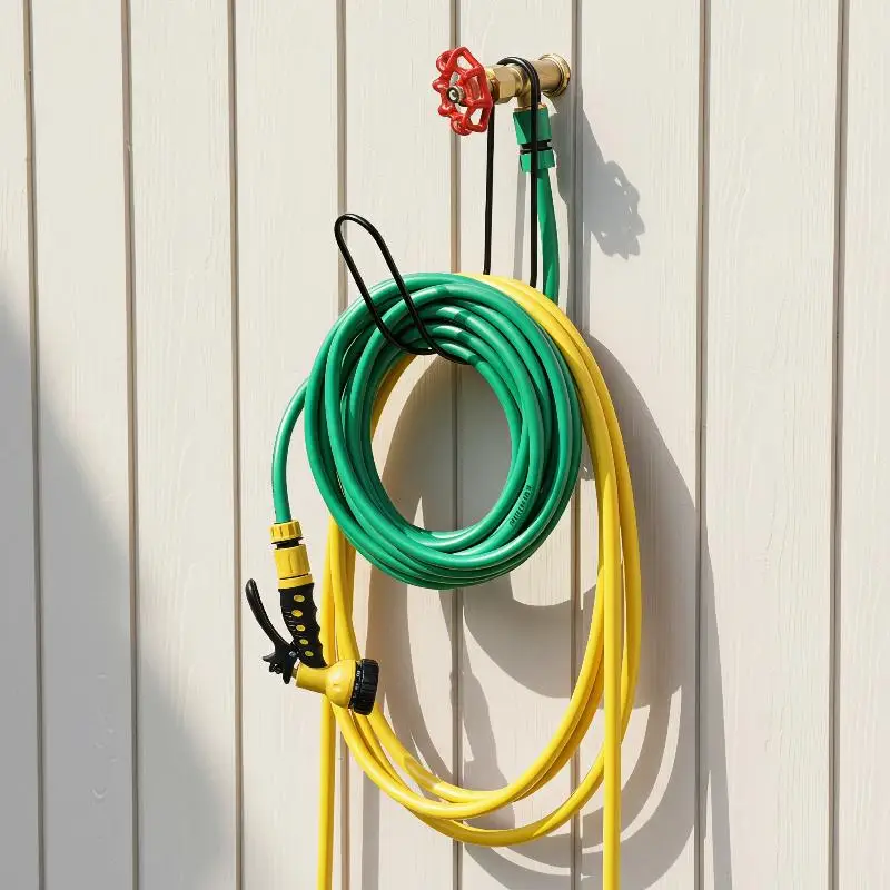 Wall Mount Household Tap Pipe Storage Holder Space Saving Rustproof Water Hose Organizer for Patio Lawn Garden Use