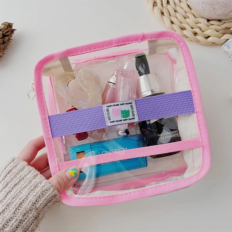 Baby Mommy Handbags Kids Backpack Jelly Storage Portable Transparent Square Kindergarten Snack Schoolbag Colorful Bag for Makeup