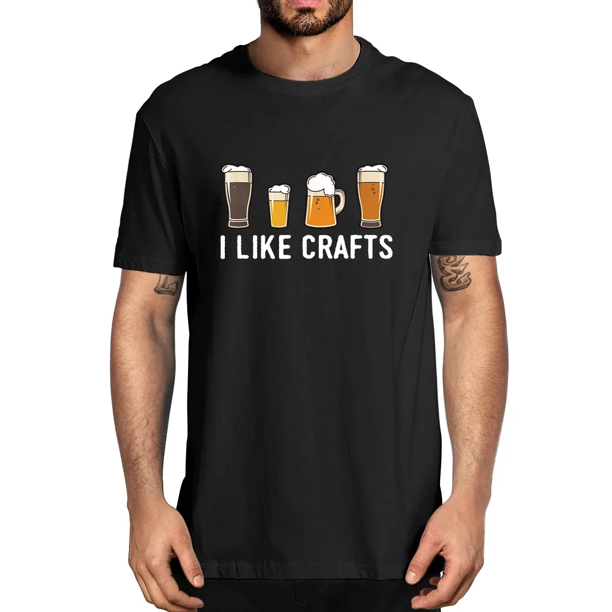 I Like Crafts Beer Drinker Beer Lover Beer 100% Cotton Summer Men's Novelty Oversized T-Shirt Women Casual Streetwear Harajuku