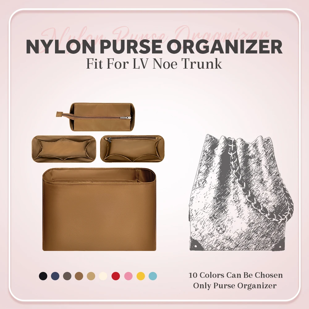 

Nylon Purse Organizer Insert, Inside Storage Bag Fit for LV Noe Trunk Zipper Inside Storage Bag Lightweight Inner Liner Bag