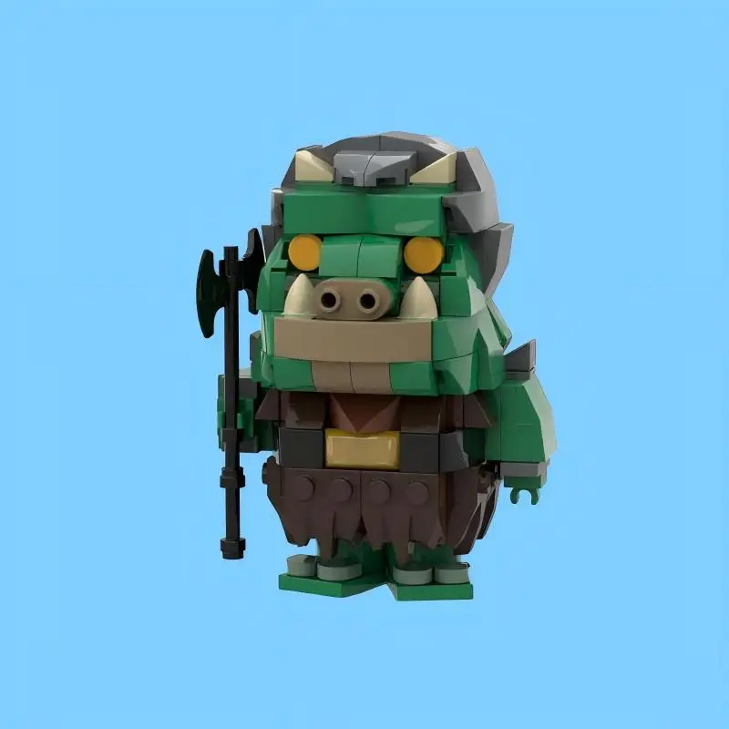 ตัวต่อแบบ Brickheadz จำนวน 192 ชิ้น รูปแบบ Orc Guard ของเล่นตัวต่อแบบโมดูลาร์ ดีไซน์สร้างสรรค์ ของขวัญวันหยุด DIY