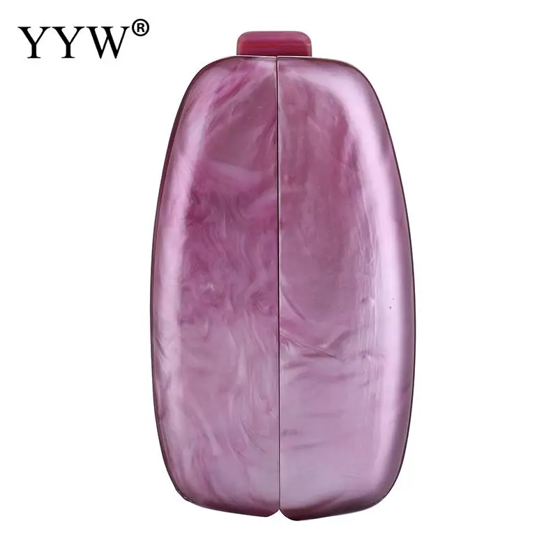 Premium Marbling Women Clutch Evening Handbag Hard Acrylic Smooth Printing Ladies Wedding Purse Party Banquet Purse with Chain