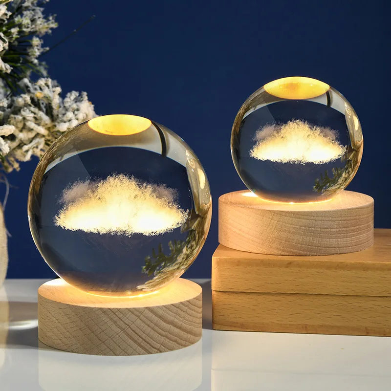 Solar System Globe Galaxy K9 Crystal Ball Snow Globe Astronomy Planets Ball Fantastic Home Decor Decorative Balls Model Gift