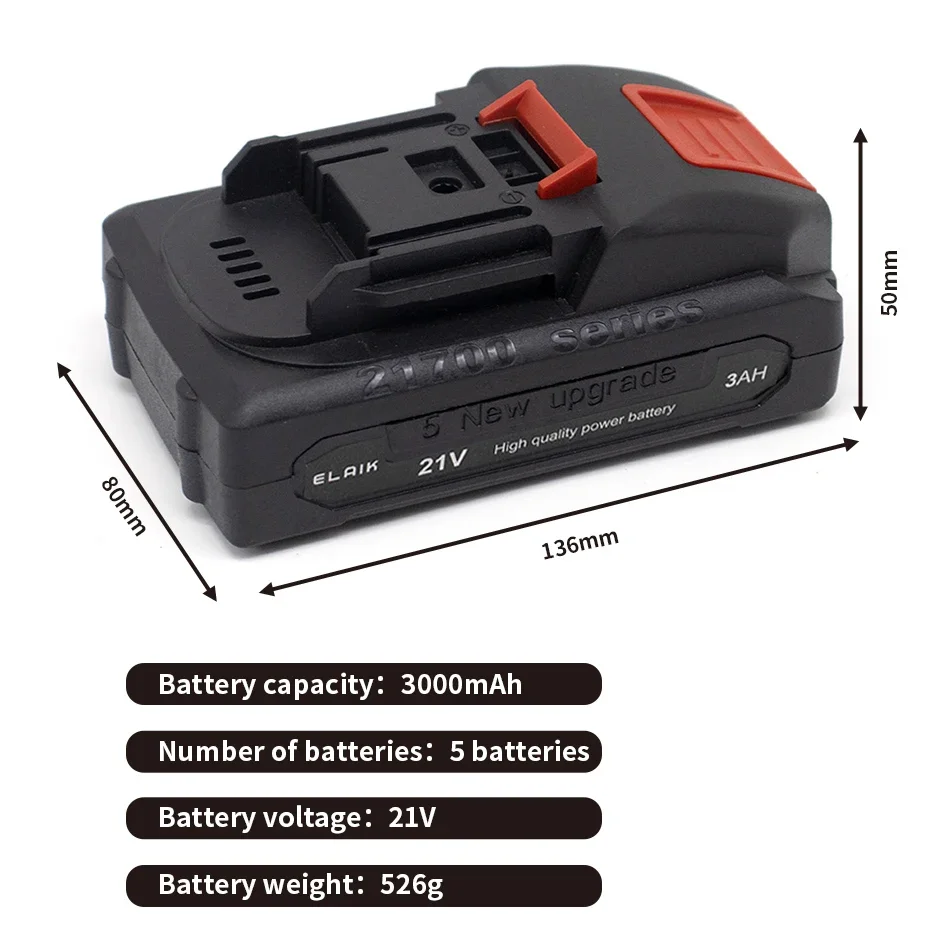 Batería recargable de iones de litio 21V3A9A, batería de herramienta eléctrica inalámbrica de gran capacidad, batería de repuesto de herramienta Makita 21V