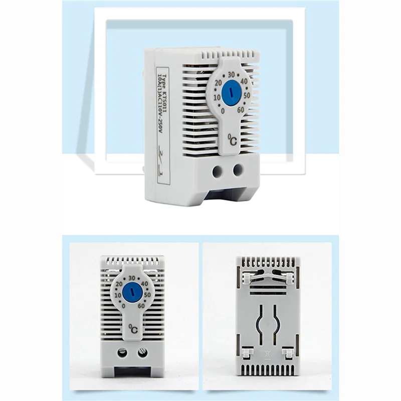 

B63B-5X KTS011 NO нормально открытый регулируемый механический регулятор температуры шкаф термостат Din-рейка, используется для охлаждения