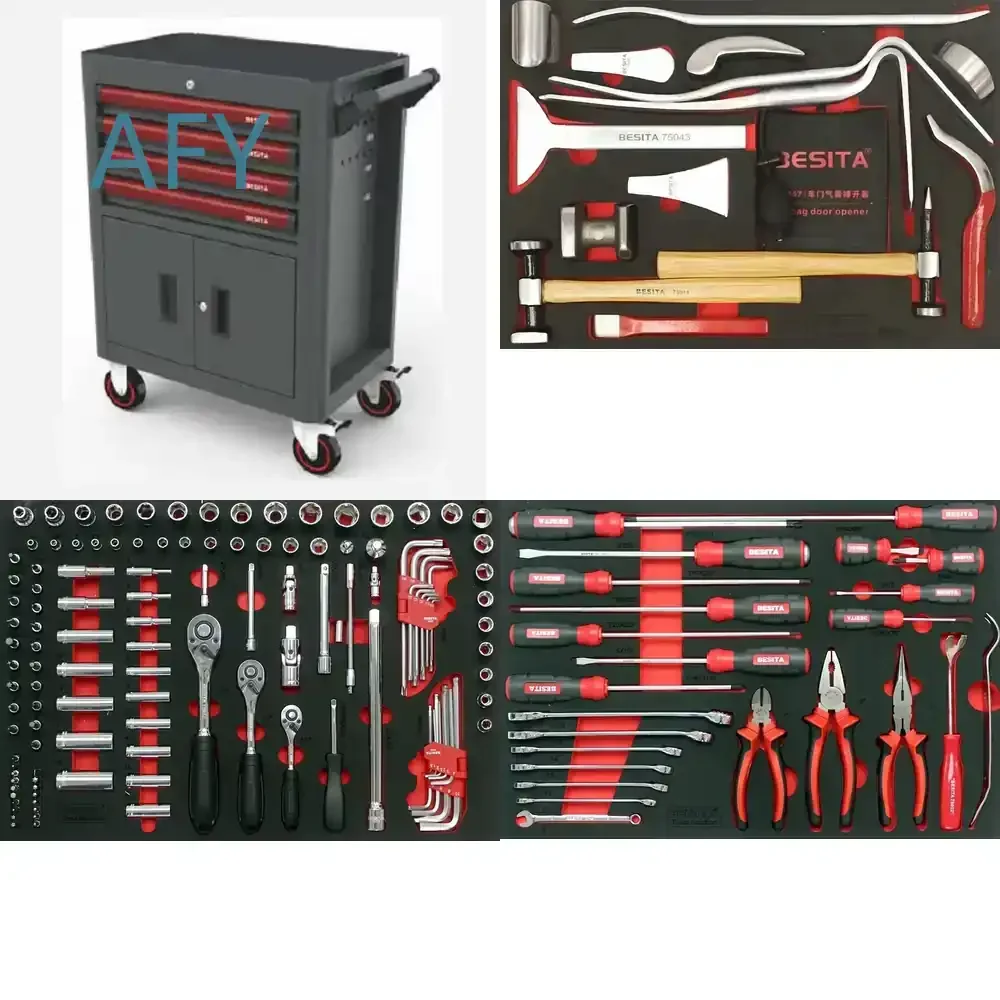 BESITA 226pc 6686s Sheet Metal Tool Set for Automotive Repair Disassembly Assembly Tools for Car Parts Bodywork Mechanics