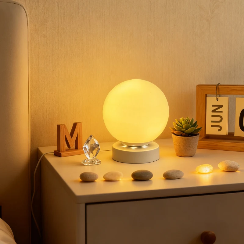 

Самая продаваемая настольная лампа в стиле Instagram в скандинавском стиле, креативная современная лампа-глобус с белым основанием для спальни, прикроватной тумбочки, гостиной
