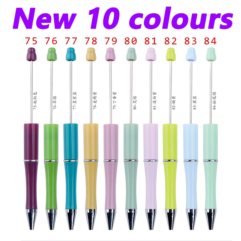 Imagem -03 - Caneta Esferográfica Frisada Imprimível Criativa Faça Você Mesmo Plástico Beading Pen Material de Escritório Escolar Papelaria Bonito Atacado 48 Pcs