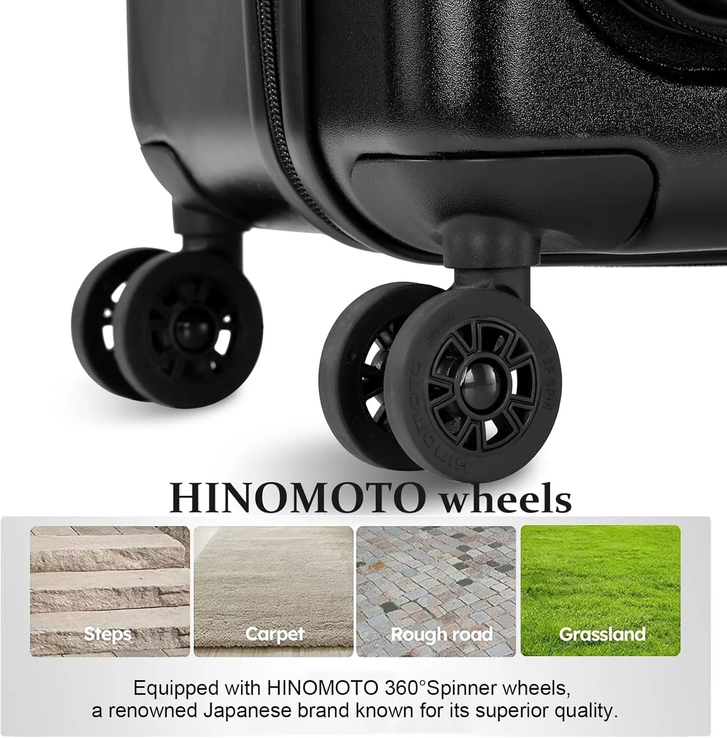 20/29インチ プレミアム キャリーオン ラゲージセット、ABS+PCハードシェル、静音ホイール、TSAロック、トップオープン、6点セット