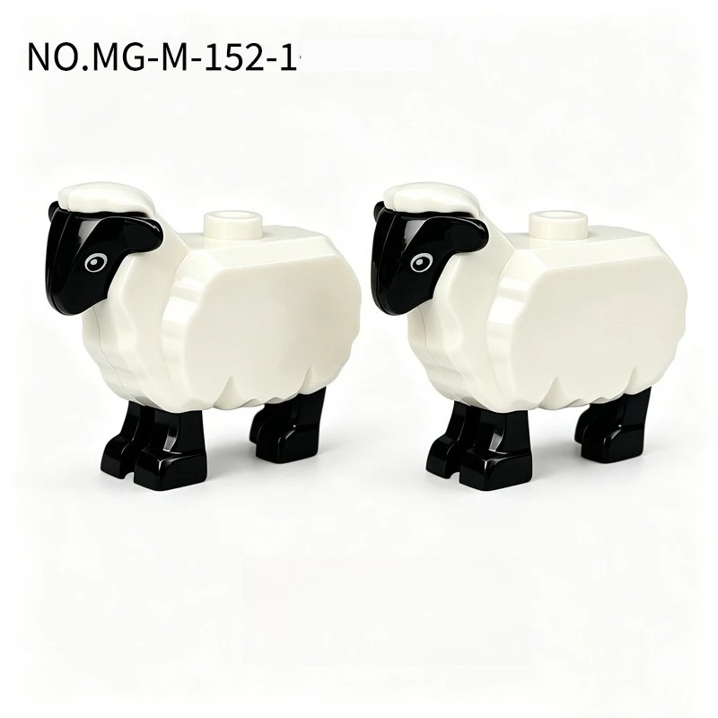 Small Animal Model Building Blocks, Seal Penguin Sheep Assemble Bricks Toy, Land and Ocean Creatures Blocks,humanoid dolls,gifts