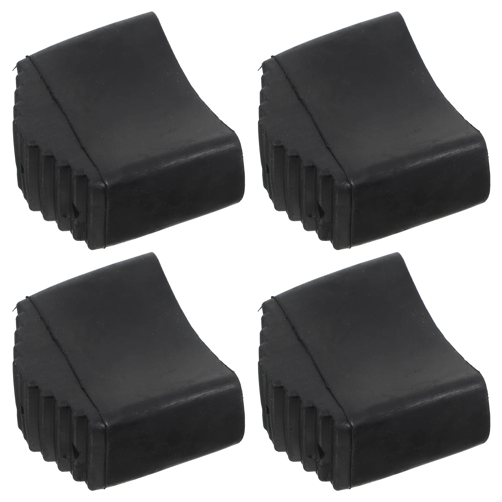 

4 Pcs Ladder Foot Cover Rubber End Cap Replacement Feet for Furniture Leg Black Durable Wear Resistant Anti Slip Construction