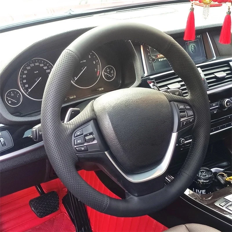 Customized Hand sewning Artificial Leather Car Steering Wheel Cover  For BMW F20 F21 F22 F23 F30 F31 F34 Car Accessories