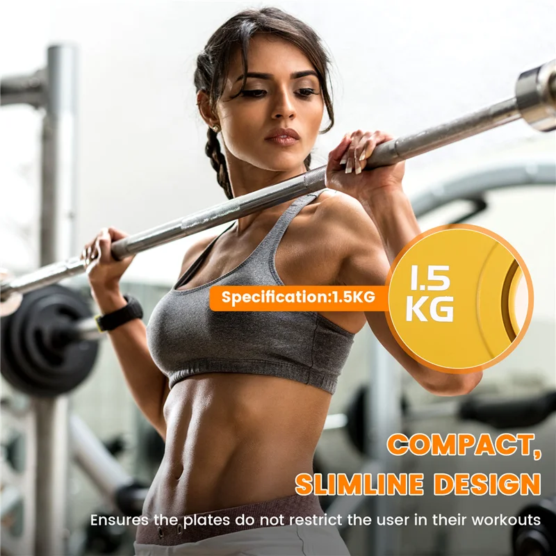 

Y67A-Gym Micro-Type Plates Dumbbell Weight Plate Rubber Fractional Weight Plates Add-On Aperture 50.4Mm 1.5KG