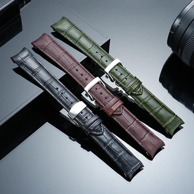 20mm Curved interface Leather Watch band For Seiko SPB117J1 SBDC087 SBDC091 SPB121J1 Cowhide Strap men's Replacement Bracelets