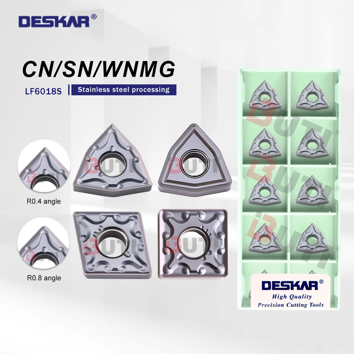 

DESKAR Оригинальный WNMG080404 WNMG080408 CNMG120408 SNMG120408 MA MS LF6018S Токарный станок с ЧПУ Обработка нержавеющей стали