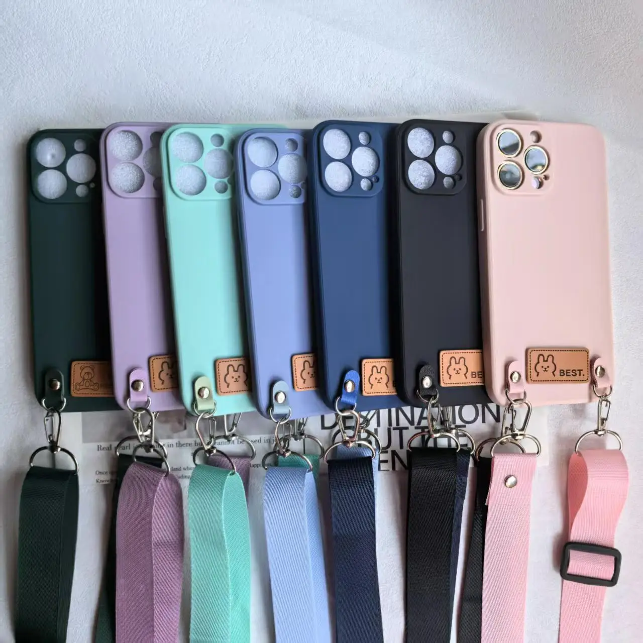 Crossbody Lanyard With Strap Silicone Phone Case For Samsung Galaxy A15 A25 A35 A55 5g A05 A05S 4G 5G Necklace Rope Soft Cover