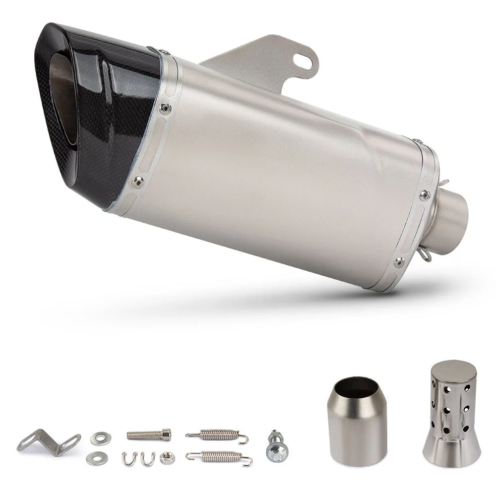 Motorcycle Exhaust Kit Racing Escape Universal 51MM Interface Muffler For Z900 Z400 CBR650F XMAX Z250 PCX NMAX R3 R6 GSXR125 M12