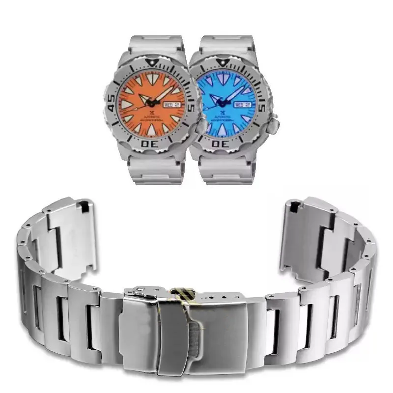 

For Seiko Little Monster SKX779 SKX781 Precision Steel Watch Strap SRP Classic Series Solid Steel Watch Strap for Men 20mm