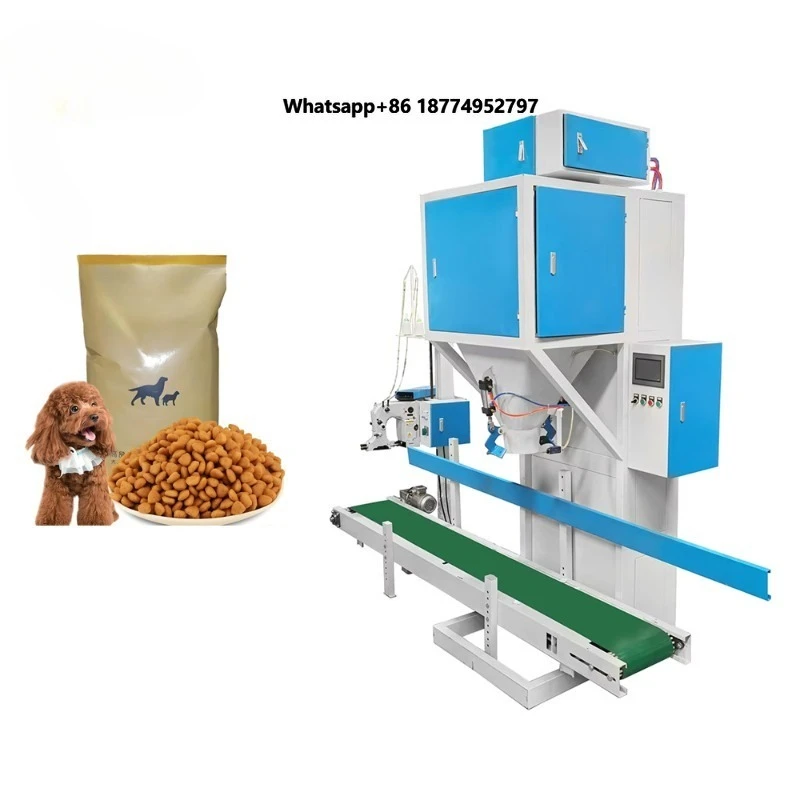 Open Mouth Bag Filling Machine, Semi Automatic Weighing and Bagging System for 10-100kg Fertilizer, Animal Feed, Seeds
