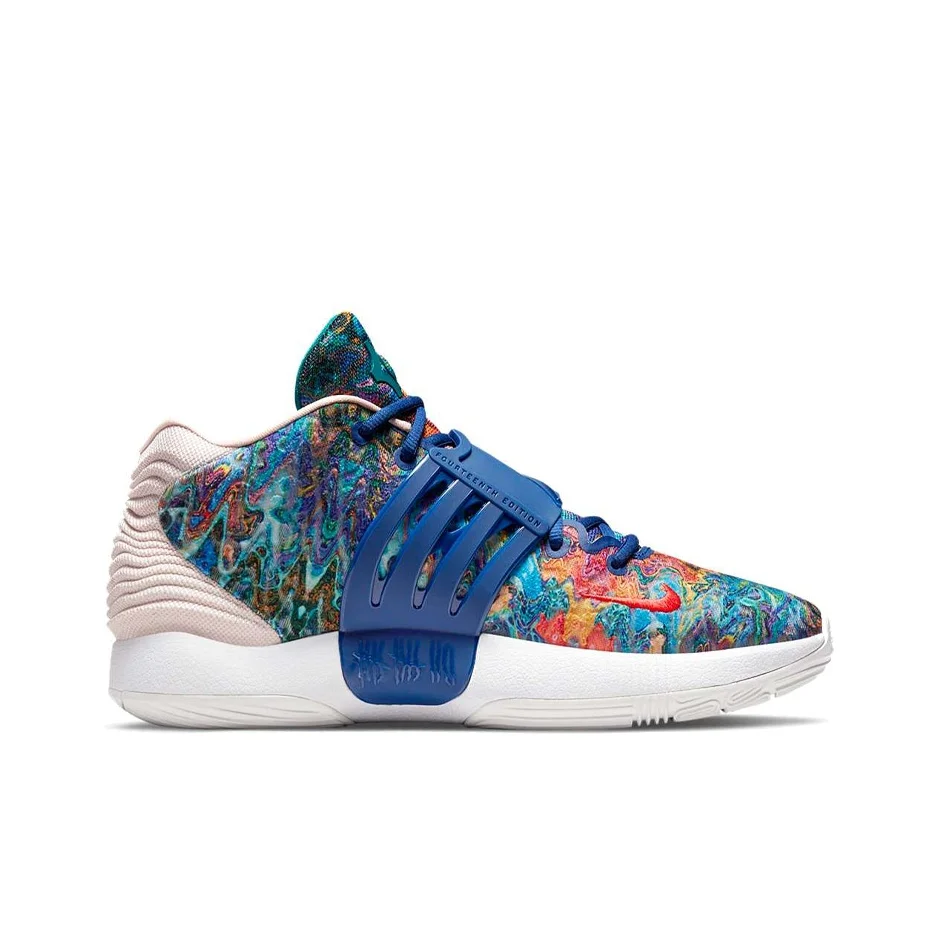 Nike KD 14 Basketball Shoes Unisex Low Top Blue/Pink/Multicolor CZ0170-400 view 3
