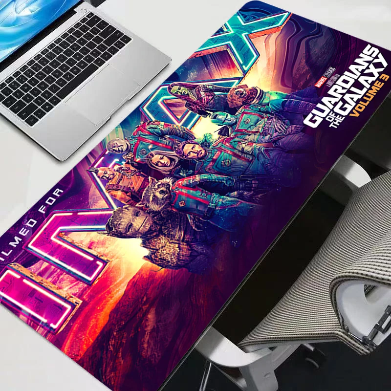 Large Mouse Pad Guardians of the Galaxy Non-Slip Carpet Laptop Pc Gamer Keyboard Mat Mousepad Edge White Tassel Rubber Table Mat