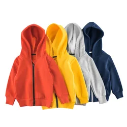 1-9T Winter Toddler Kid Sweatshirts Boy Girls Warm Thick Clothes Zipper Hooded Hoodies Casual Loose Fleece Coat Childrens Outfit