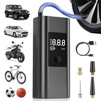 Portable Tire Inflator Air Compressor - 2x Faster Cordless Electric Air Pump for Car Tires. Ideal for cars, motorcycles, bicycle