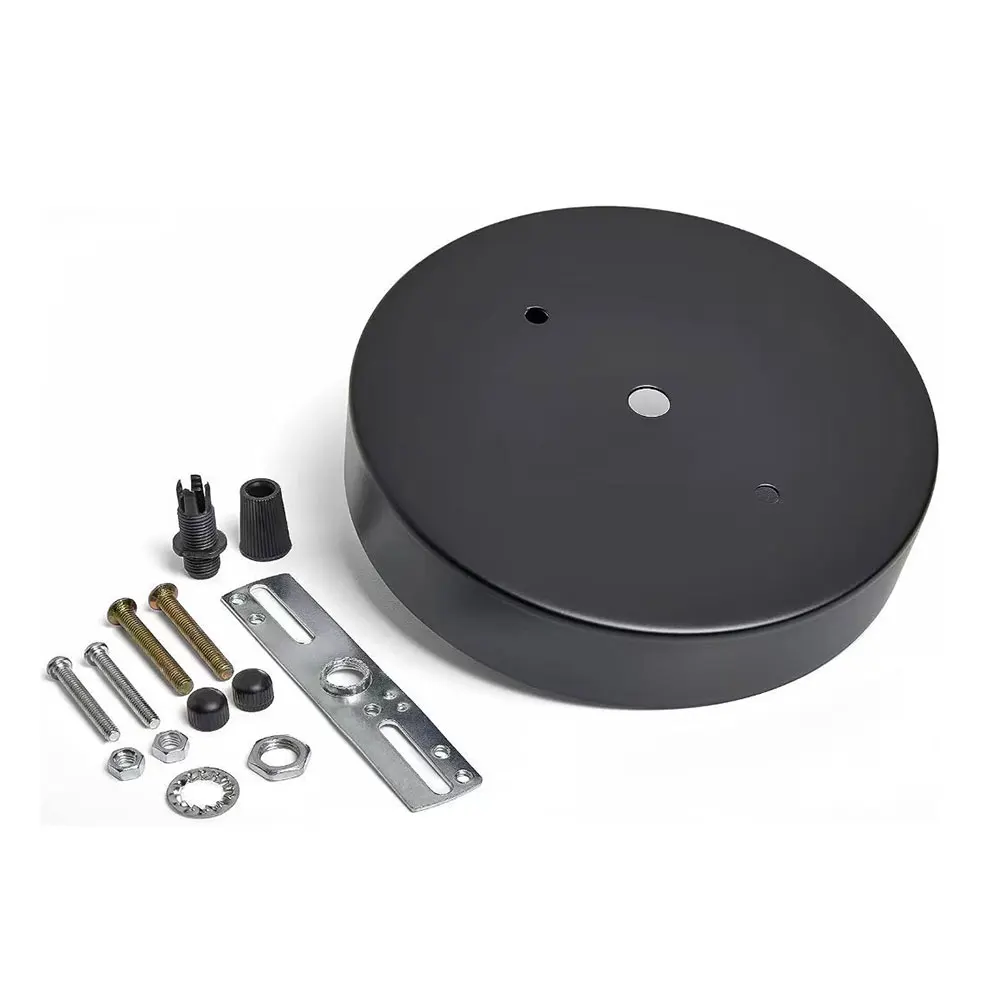 

6 Inch Black Ch Canopy Kit Ceiling Cover Plate Pendant Light Mounting Bracket Metal Lamp Parts Shades Lighting Fixtures