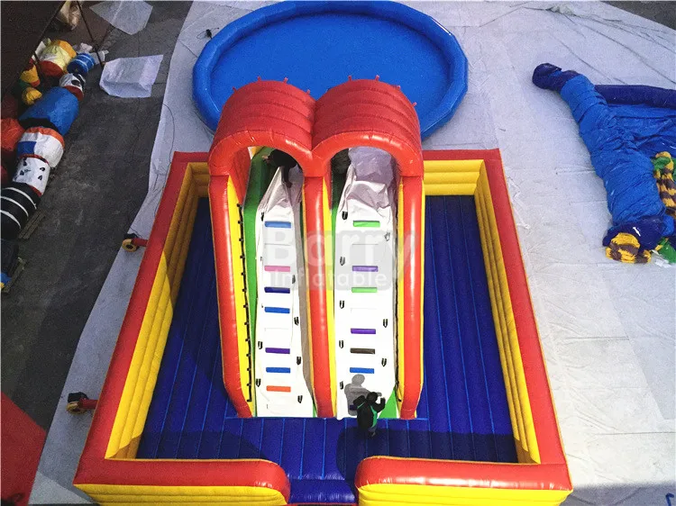 Commercial Grade Water Games Inflatable Water Park Slide With Pool For Kids And Adult