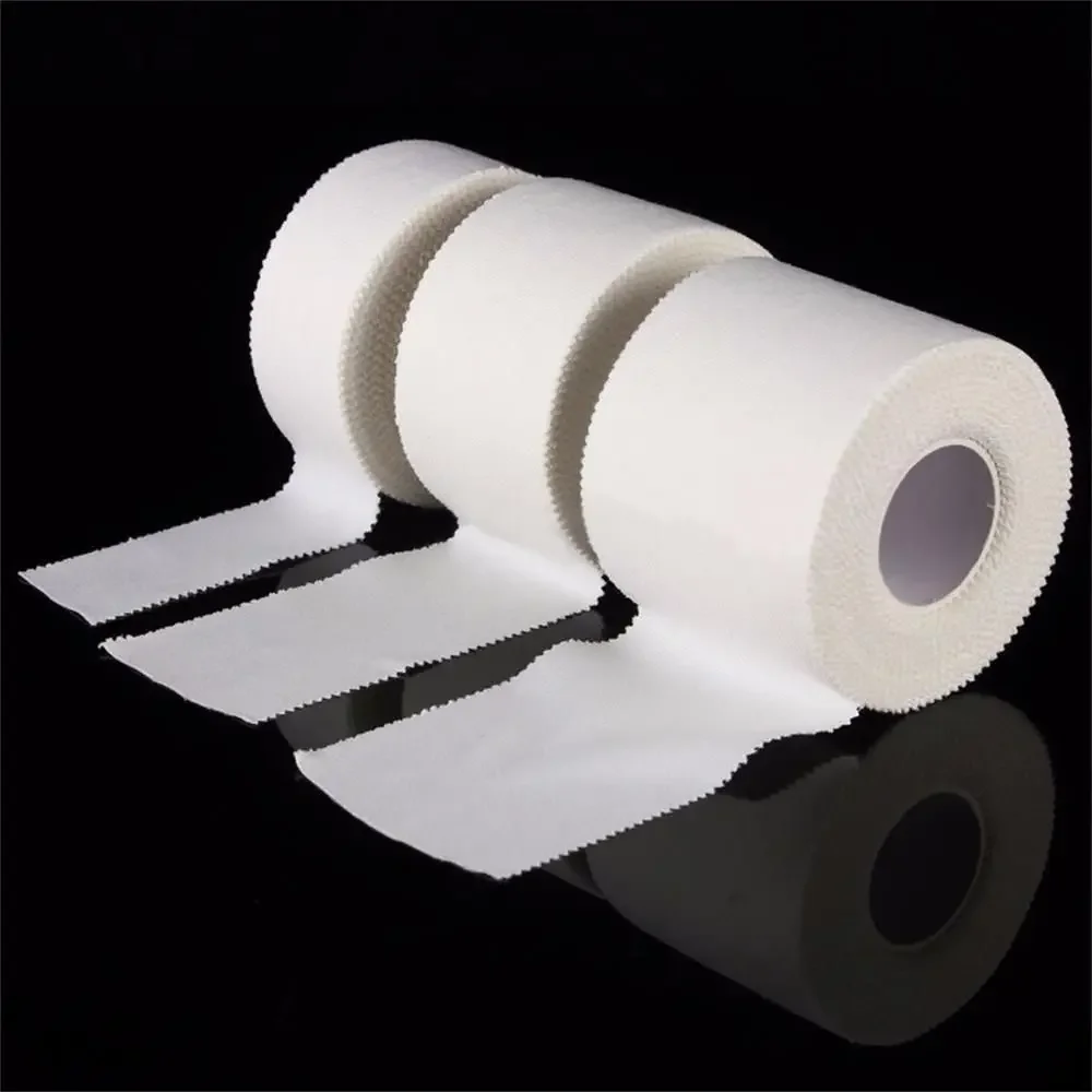 Waterproof Cotton White Premium Adhesive Tape Sport Binding Physio Muscle Elastic Bandage Strain Injury Care Support