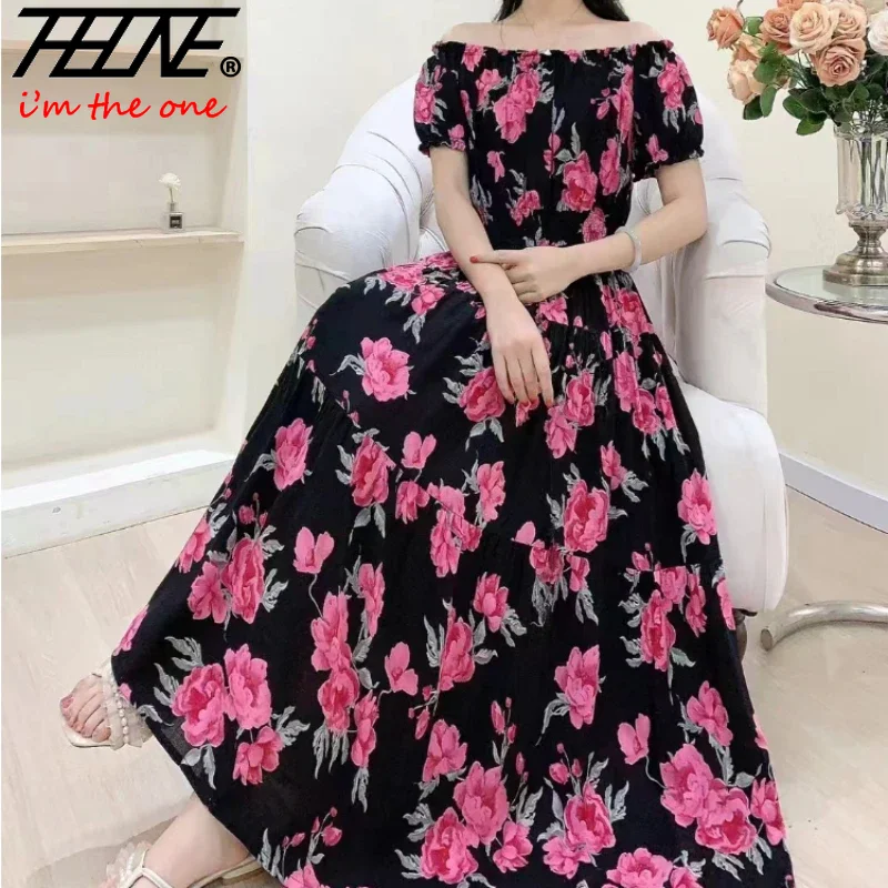 Nuovo Vestito Indiano di Estate Delle Donne 2025 Vestiti Abiti Para Mujer Boho Lungo Vintage Sexy Coreano Moda Casual Della Boemia Abito Floreale