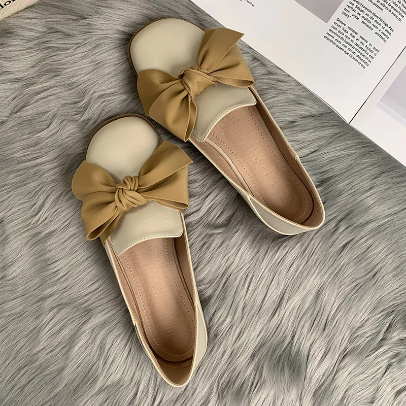 

2023 New Woman Flat Sole Single Shoes British Style Fashion Microfiber Leather Shoes Women's Shoes Causal Loafers Spring Autumn